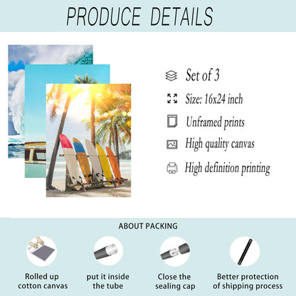 Coastal Beach Wall Art – 16x24in