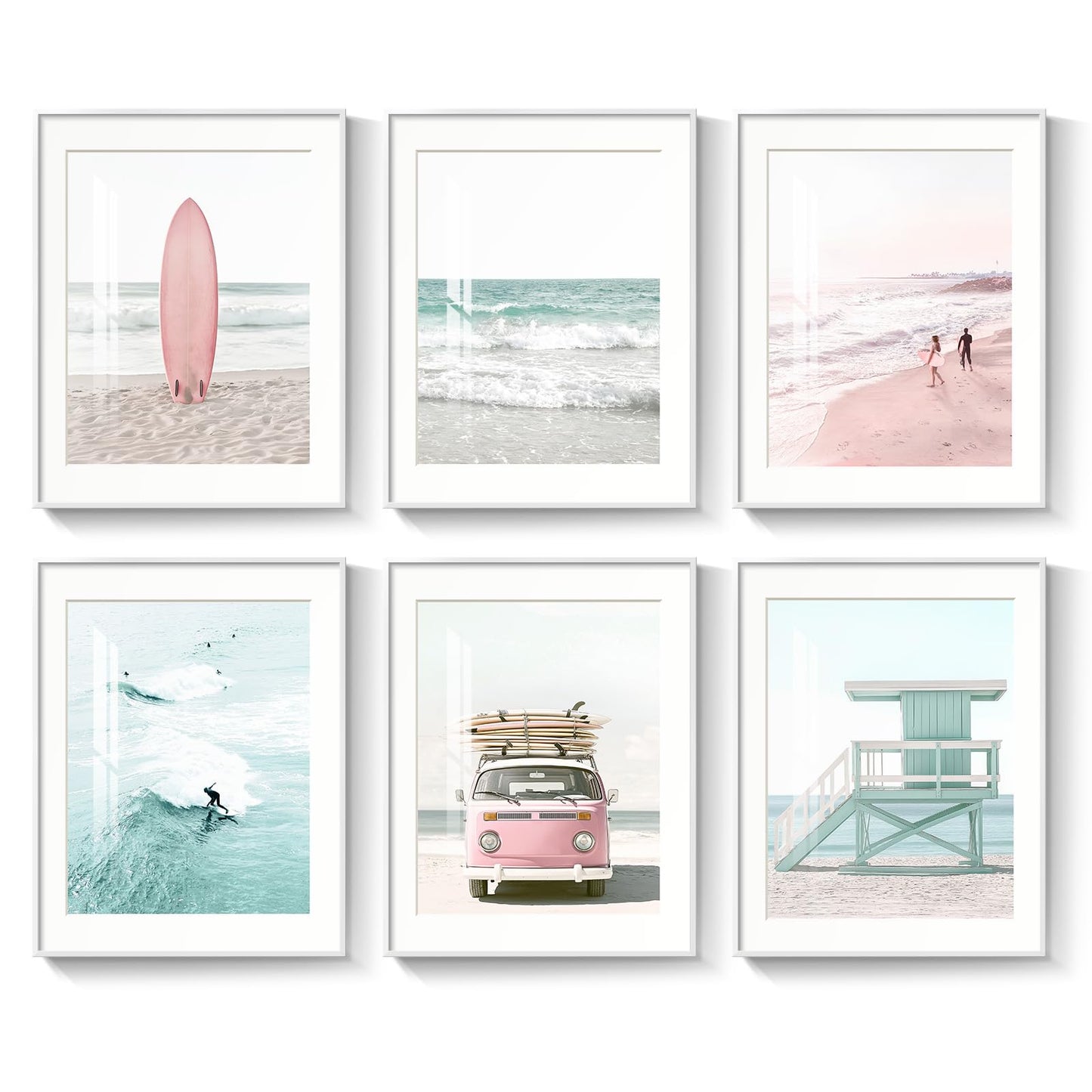 Blue Ocean Beach Wall Art 3PC 24x36in