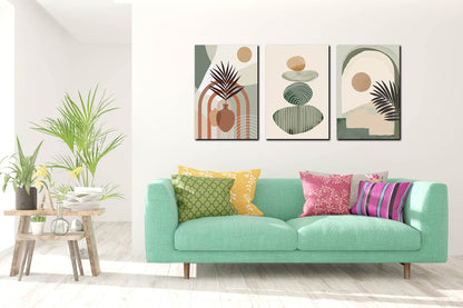 Boho Minimalist Wall Art 3PC 24x36in