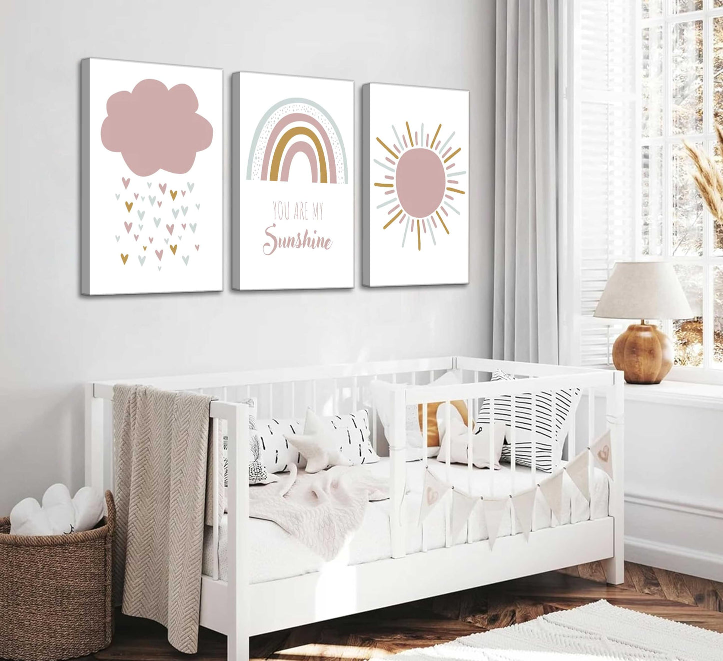 Space Nursery Wall Art – 3 Pcs