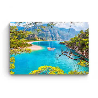 Caribbean Beach Glass Wall Art 24x36in