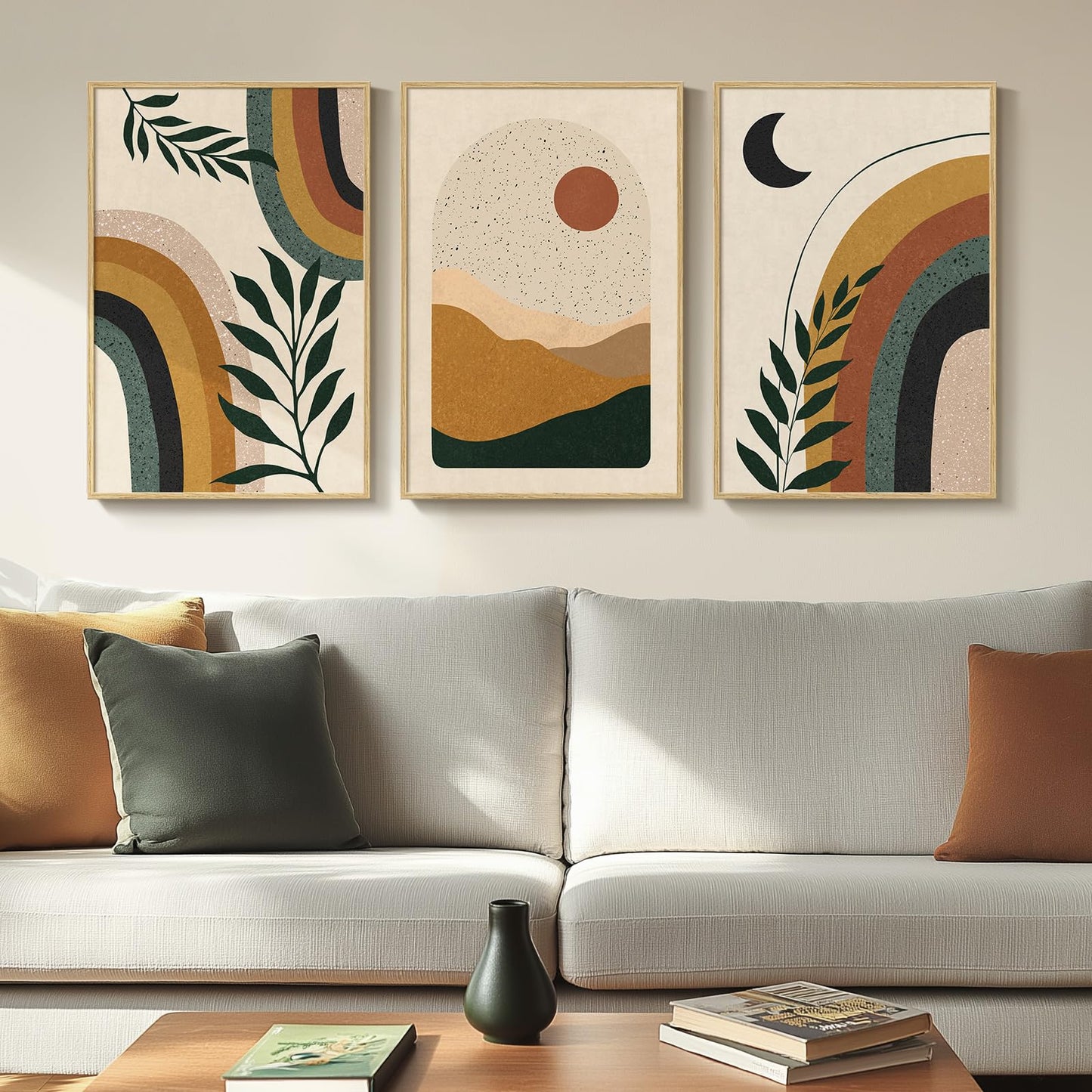 Neutral Abstract Wall Art 2PC