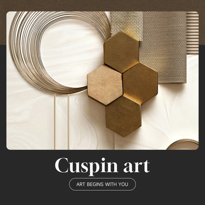 Black & Gold Abstract Art 3PC