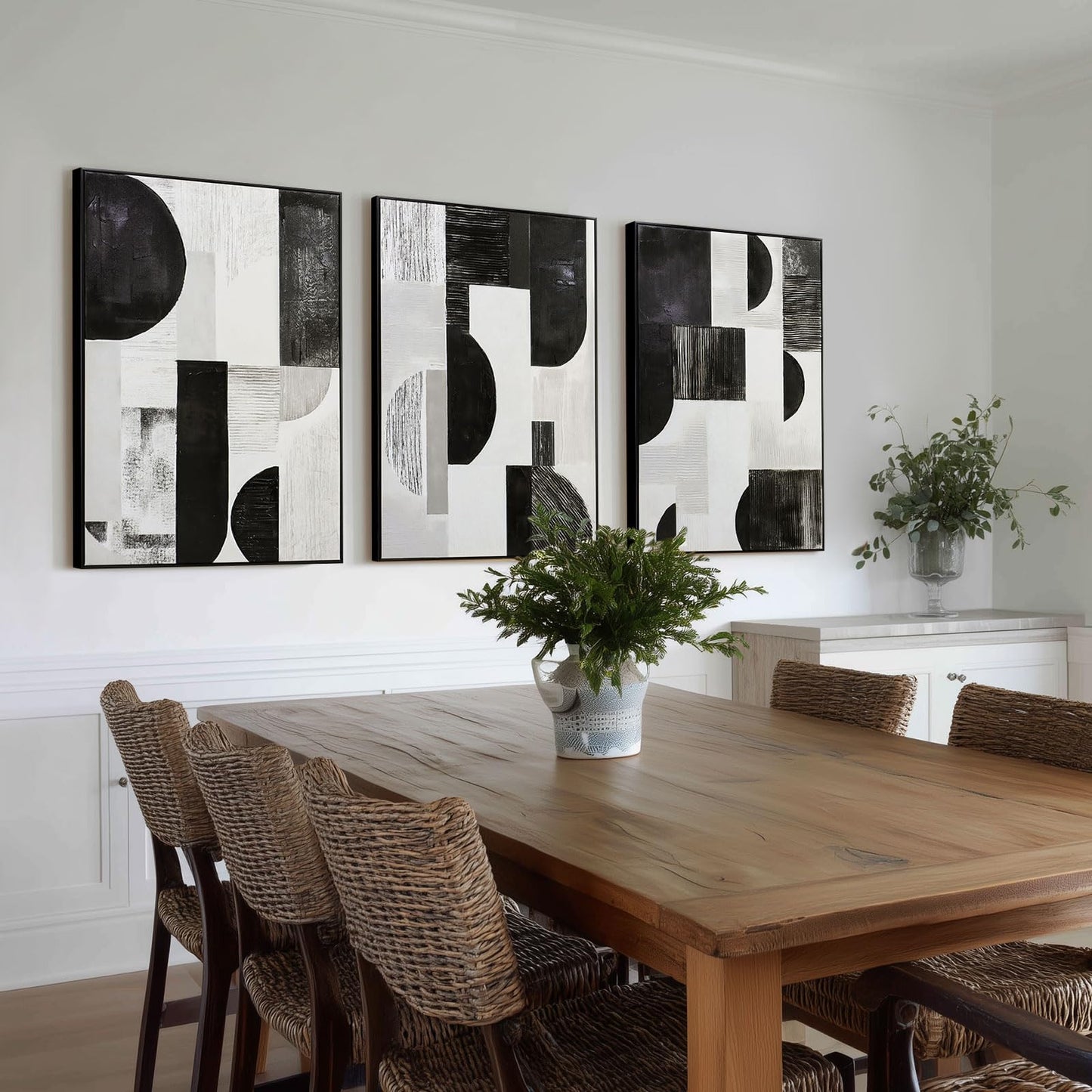 Boho Textured 3D Wall Art 3PC 24x36in