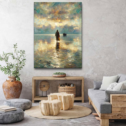 Jesus Walking on Water Wall Art 12x16in