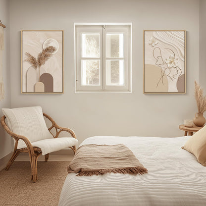 Neutral Abstract Wall Art 2PC
