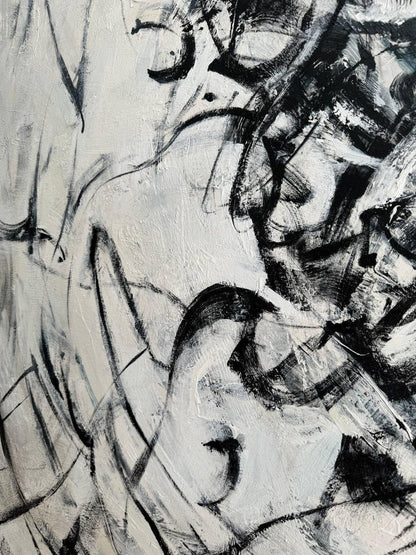Black and White Abstract Canvas Art