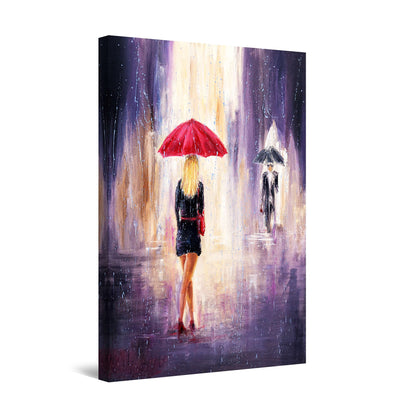 Red Boat Lake Canvas Wall Art 32x48in