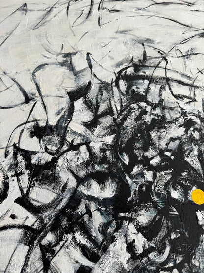 Black and White Abstract Canvas Art