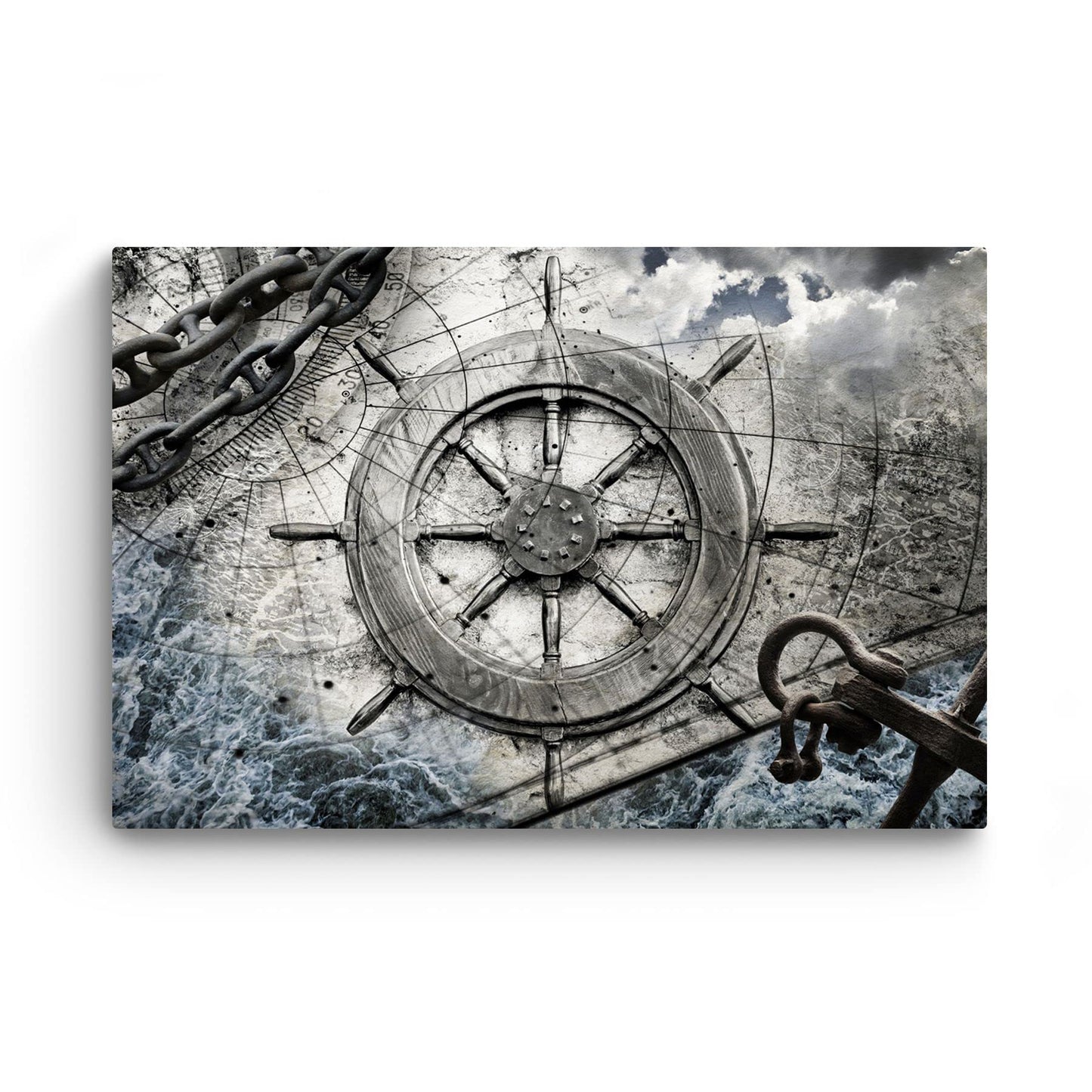 Caribbean Beach Glass Wall Art 24x36in