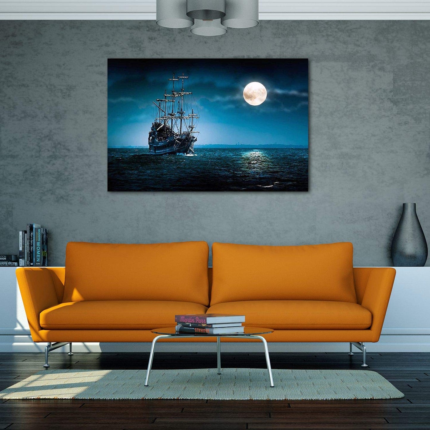Caribbean Beach Glass Wall Art 24x36in