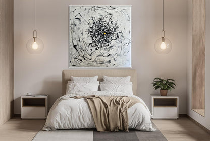 Black and White Abstract Canvas Art