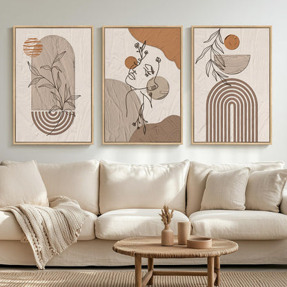 Neutral Abstract Wall Art 2PC