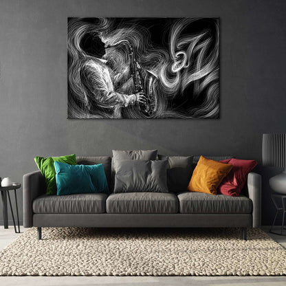 Orange Jazz Canvas Wall Art – 32x48in