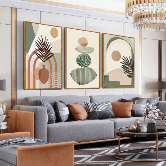 Boho Minimalist Wall Art 3PC 24x36in