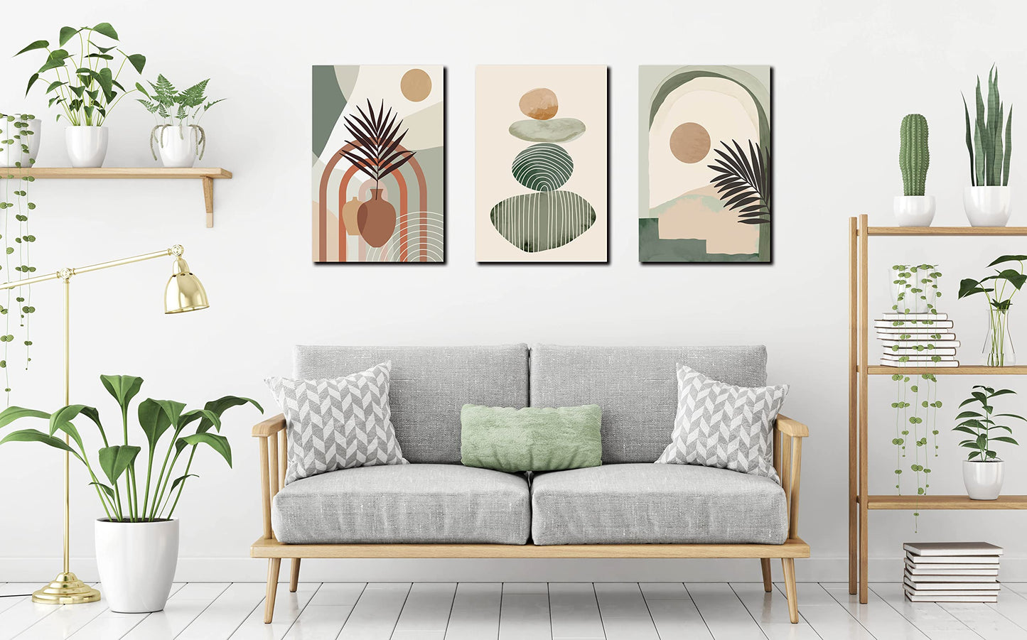 Boho Minimalist Wall Art 3PC 24x36in