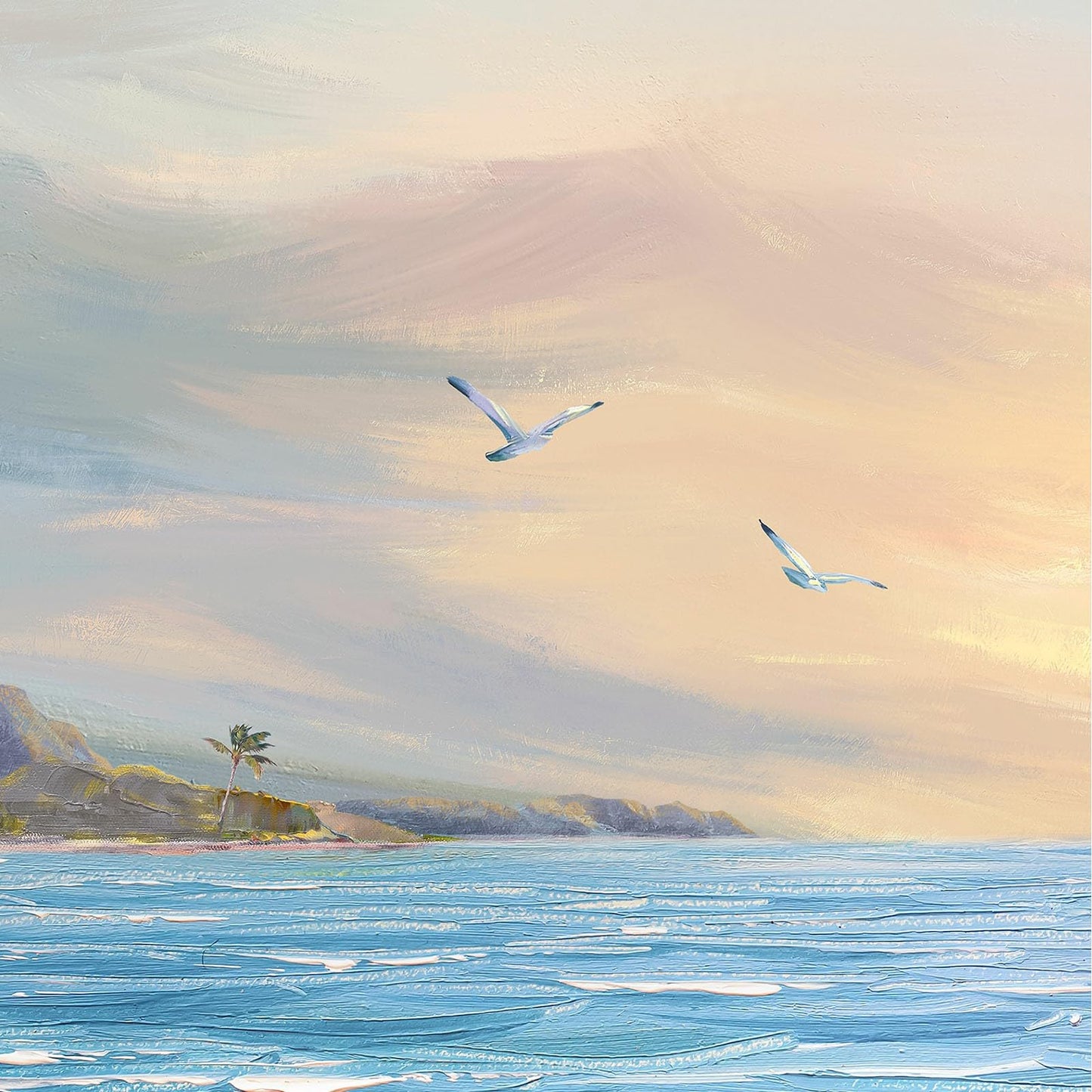 Blue Ocean Beach Wall Art 3PC 24x36in