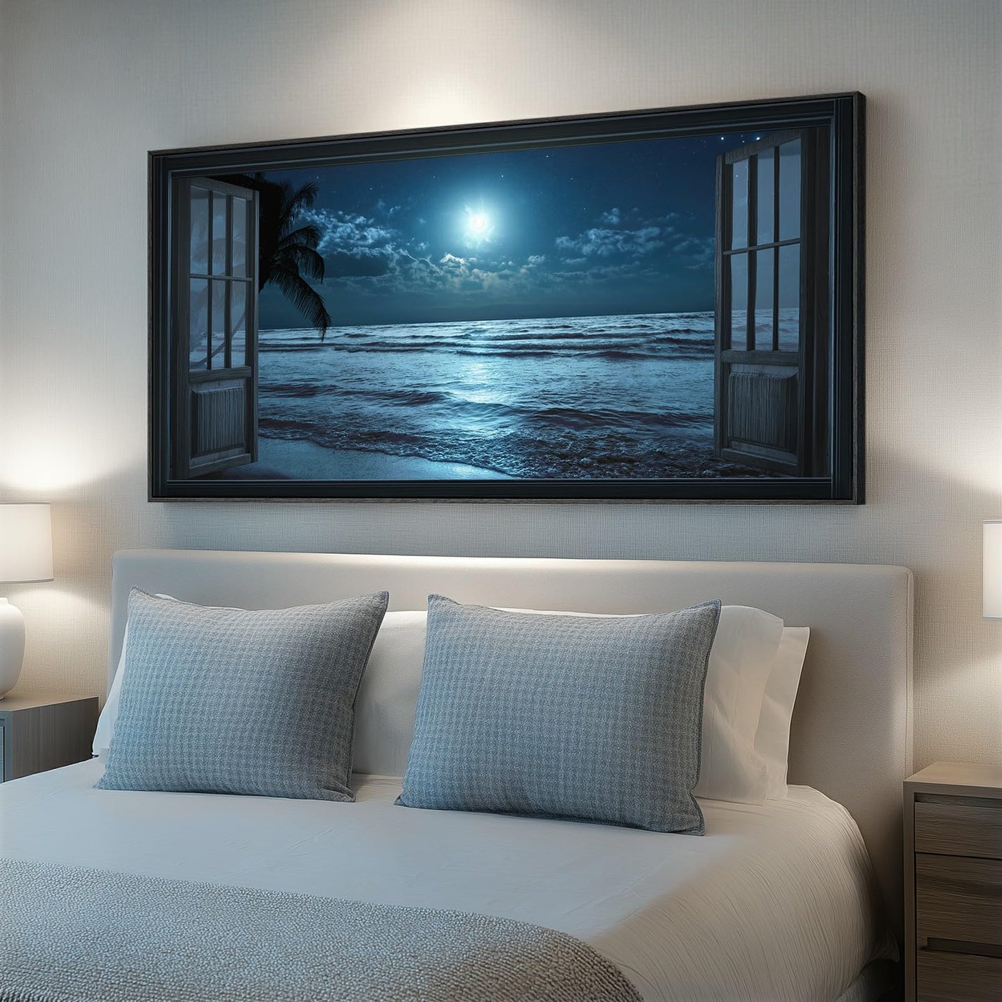 Blue Ocean Beach Wall Art 3PC 24x36in
