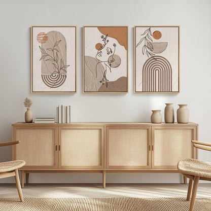 Neutral Abstract Wall Art 2PC