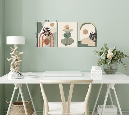 Boho Minimalist Wall Art 3PC 24x36in