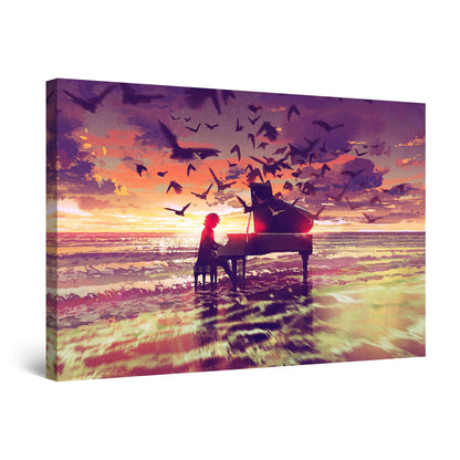 Orange Jazz Canvas Wall Art – 32x48in