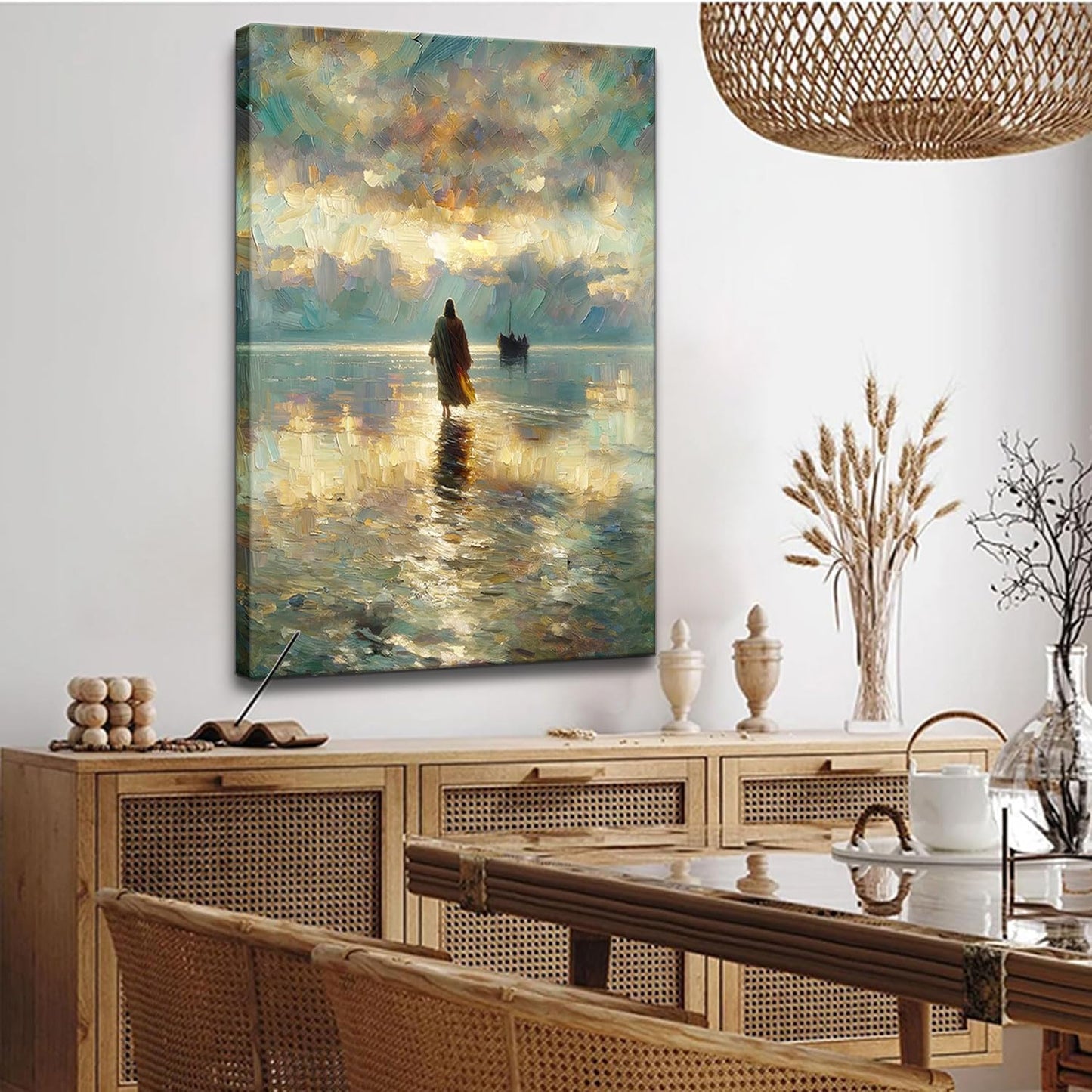 Jesus Walking on Water Wall Art 12x16in
