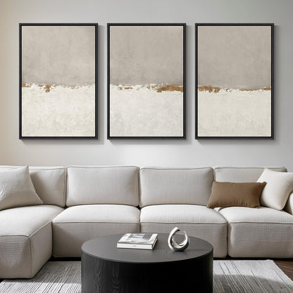 Neutral Abstract Wall Art 3PC 24x36in