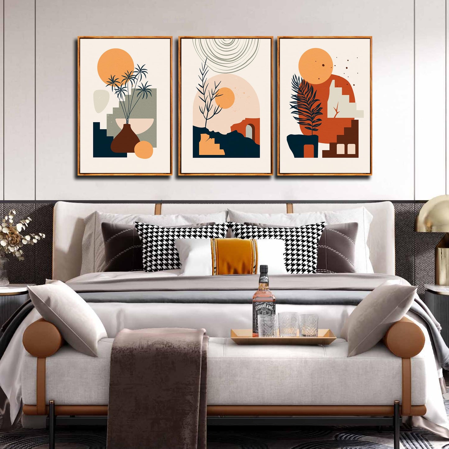 Boho Minimalist Wall Art 3PC 24x36in