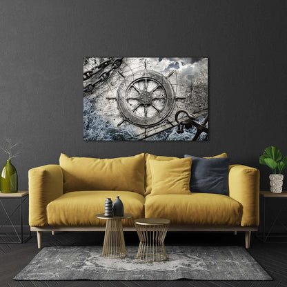 Caribbean Beach Glass Wall Art 24x36in