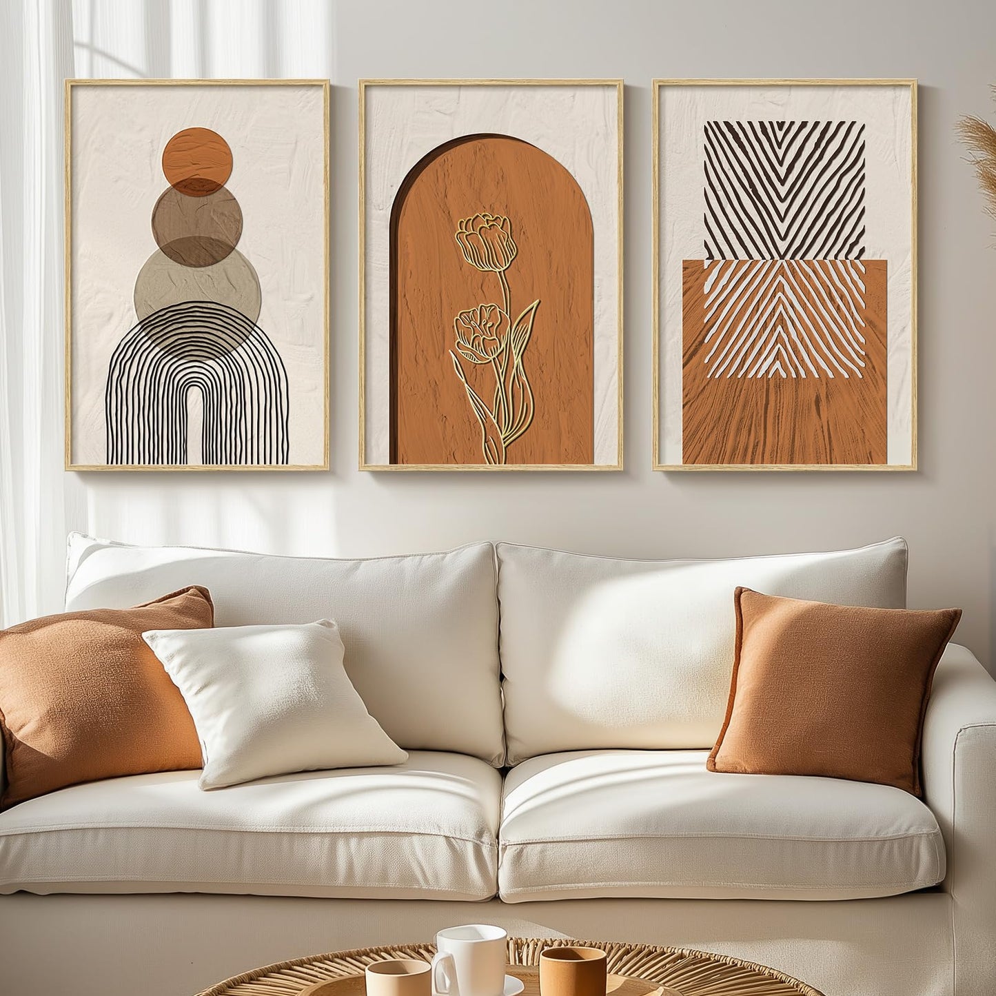 Neutral Abstract Wall Art 2PC