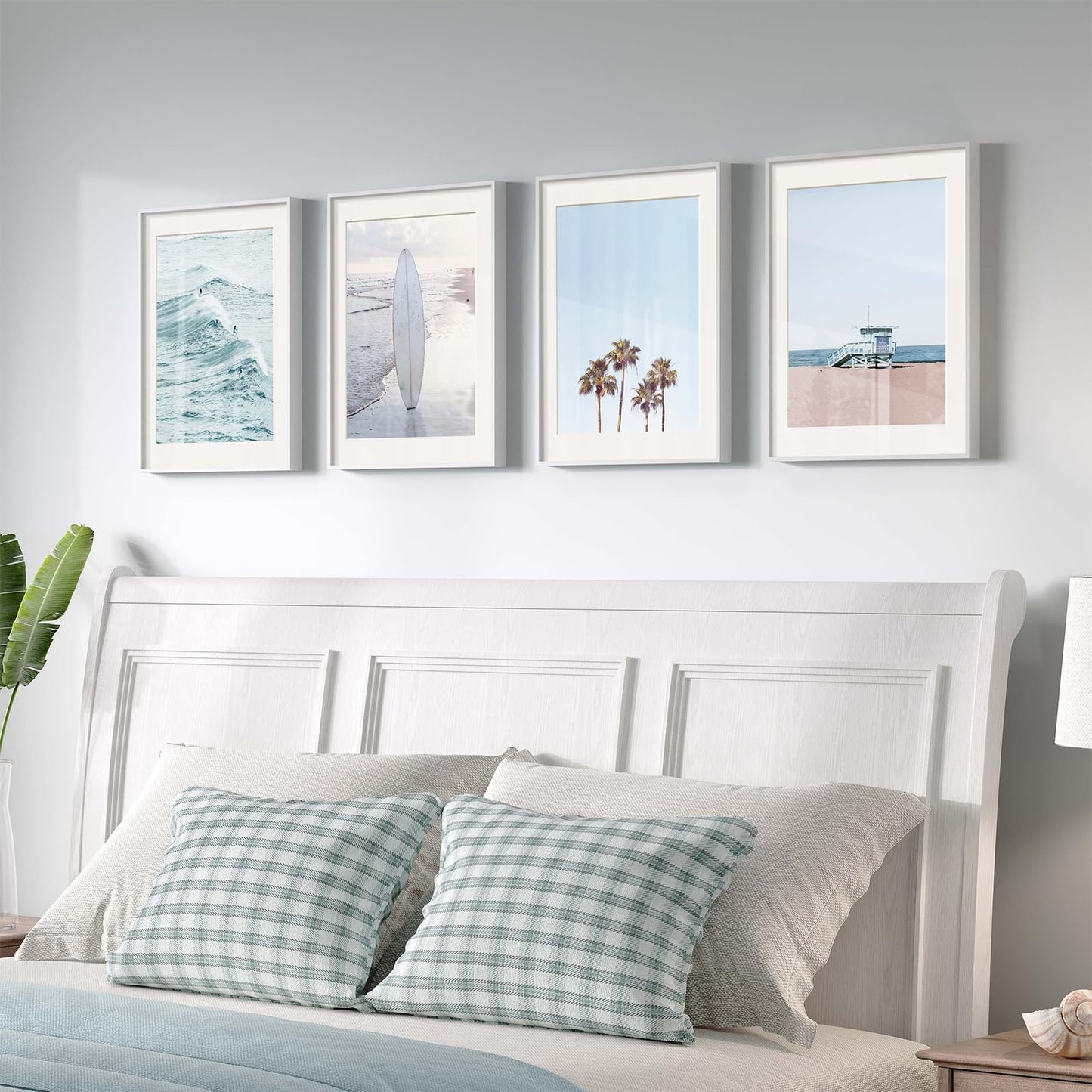 Blue Ocean Beach Wall Art 3PC 24x36in