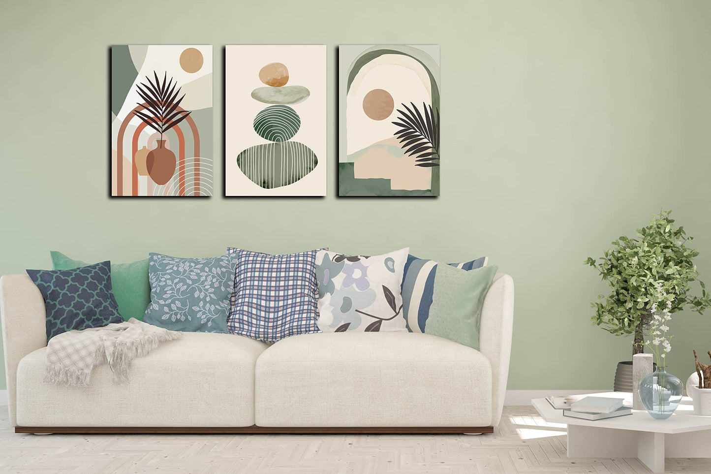Boho Minimalist Wall Art 3PC 24x36in