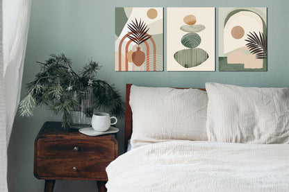 Boho Minimalist Wall Art 3PC 24x36in