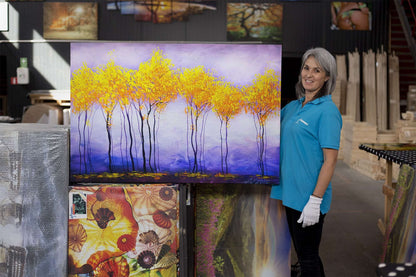Golden Forest Canvas Wall Art – 32x48in