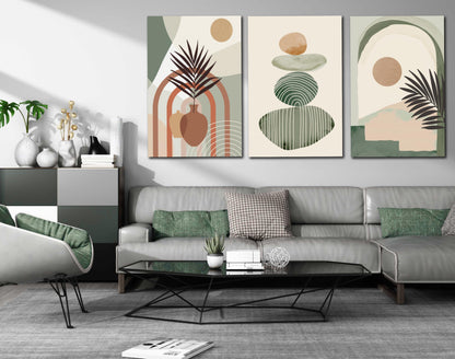 Boho Minimalist Wall Art 3PC 24x36in
