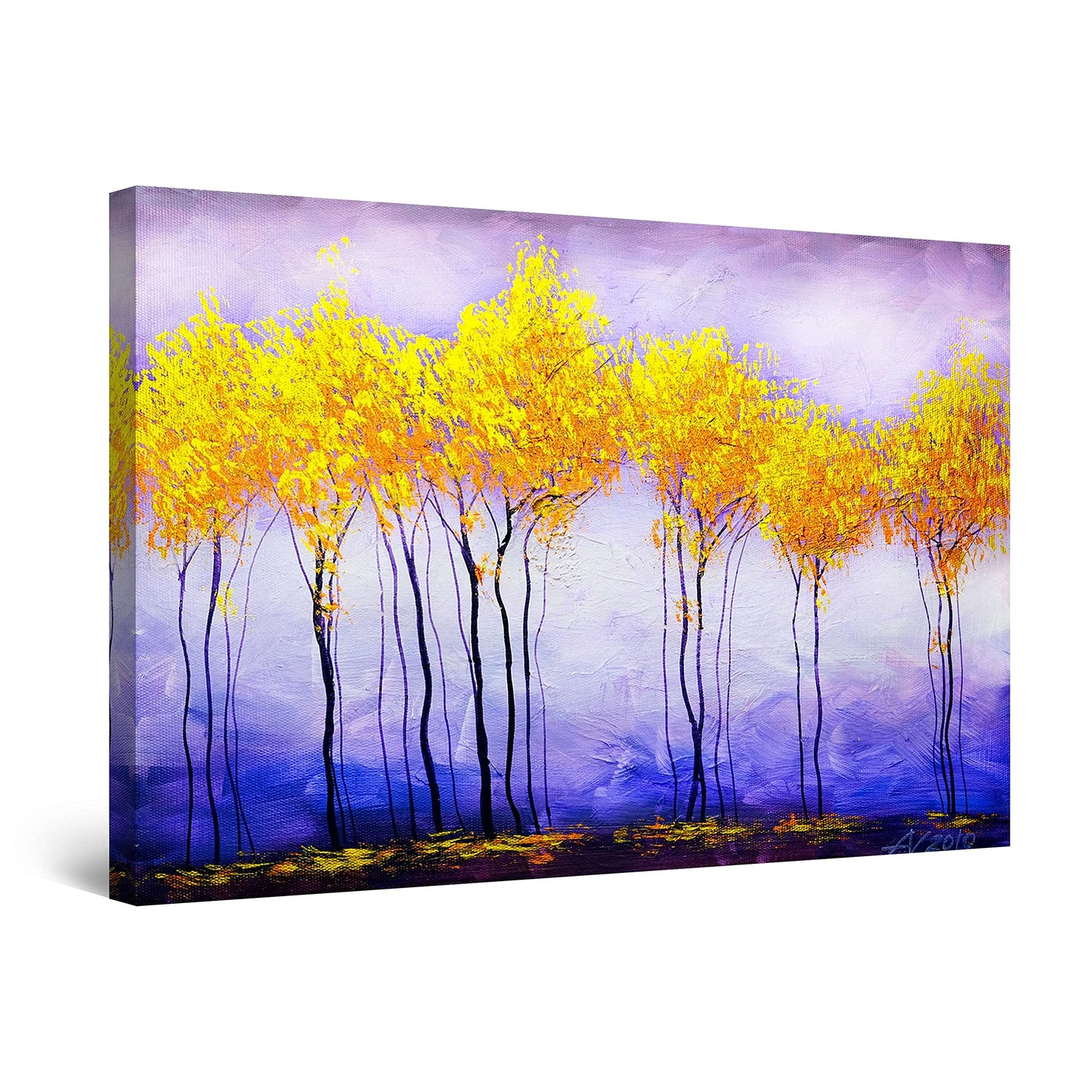 Golden Forest Canvas Wall Art – 32x48in