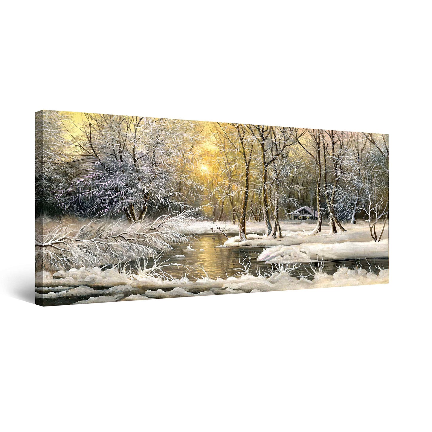 Winter Lake Canvas Art