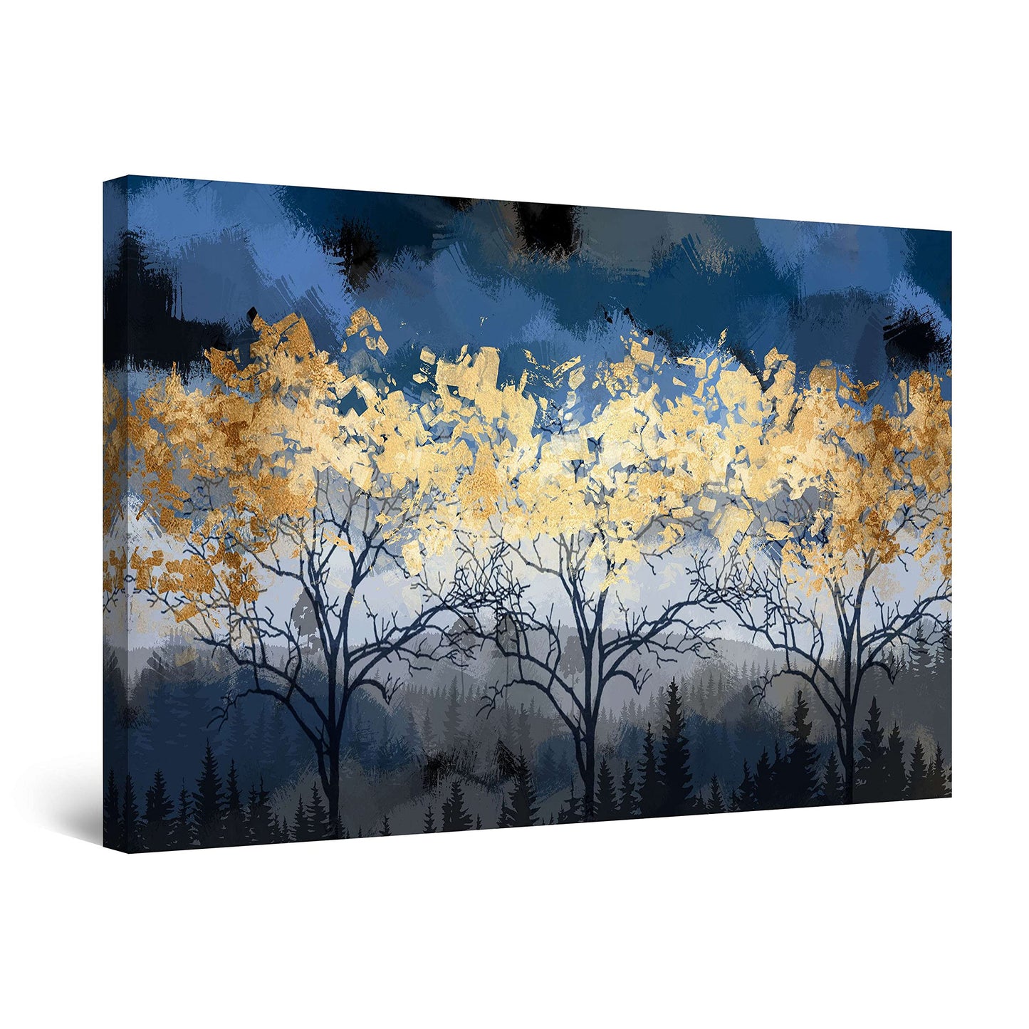 Golden Forest Canvas Wall Art – 32x48in