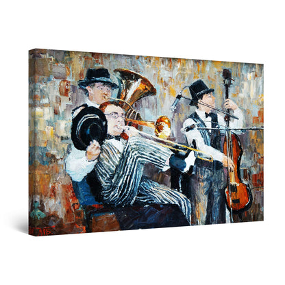Orange Jazz Canvas Wall Art – 32x48in