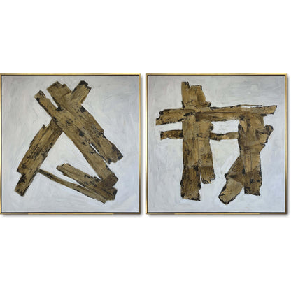 Japandi Abstract Oil Painting Set