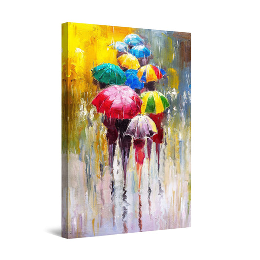 Red Boat Lake Canvas Wall Art 32x48in