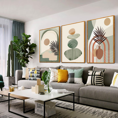 Boho Minimalist Wall Art 3PC 24x36in