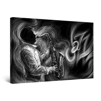 Orange Jazz Canvas Wall Art – 32x48in