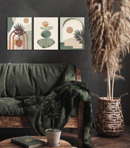 Boho Minimalist Wall Art 3PC 24x36in