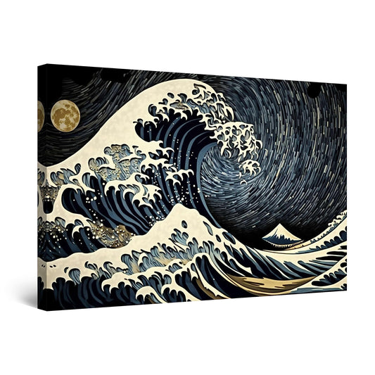 Ship & Moon Canvas Wall Art – 32x48in