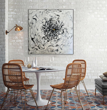 Black and White Abstract Canvas Art