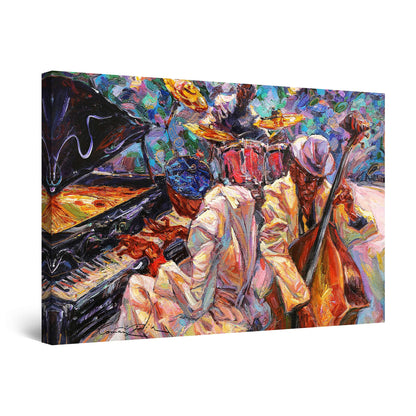 Orange Jazz Canvas Wall Art – 32x48in