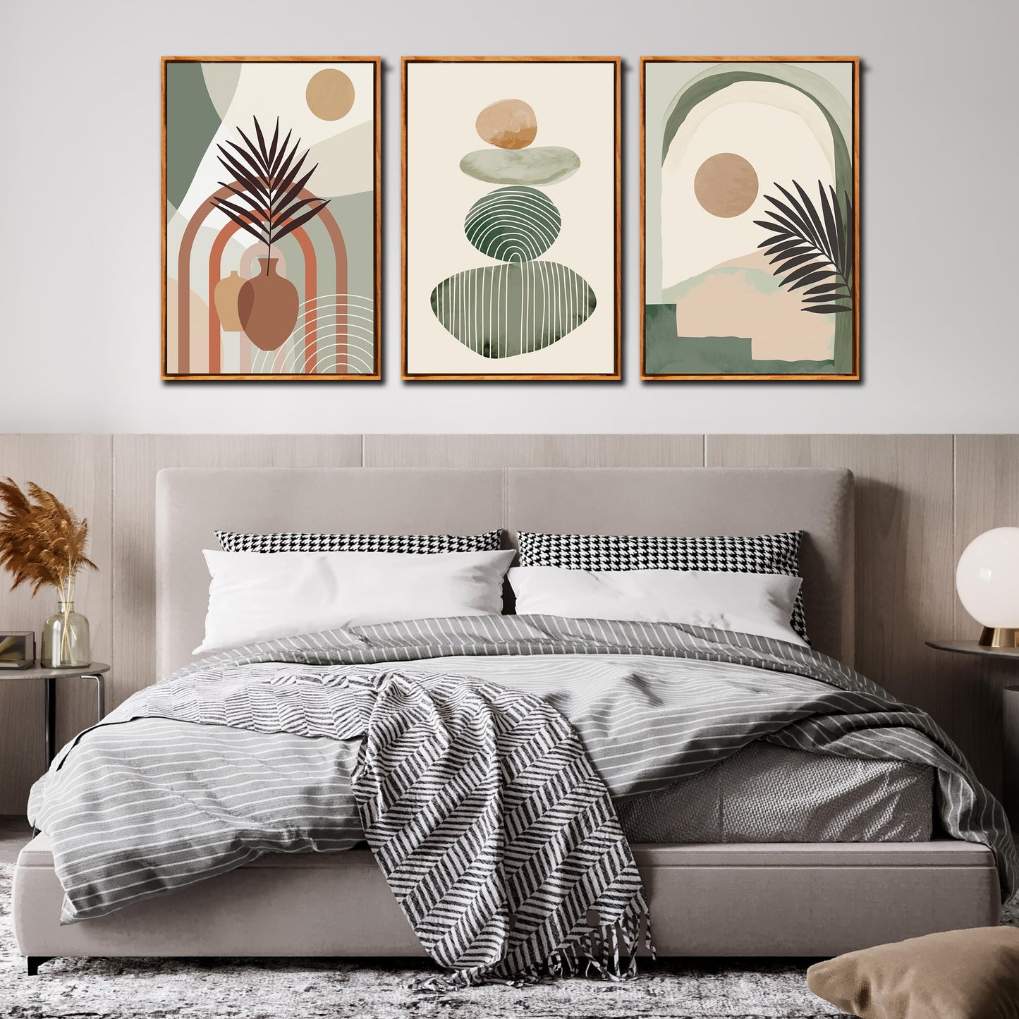 Boho Minimalist Wall Art 3PC 24x36in