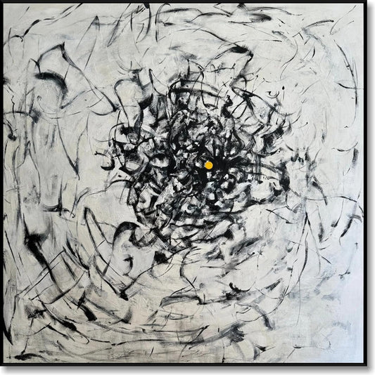 Black and White Abstract Canvas Art
