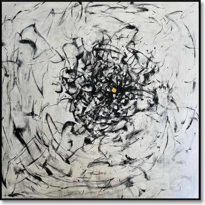 Black and White Abstract Canvas Art